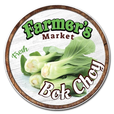 Signmission Farmers Market Bok Choy Circle Vinyl Laminated Decal, D-36-CIR-Bok Choy D-36-CIR-Bok Choy